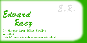 edvard racz business card