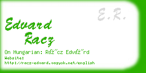 edvard racz business card